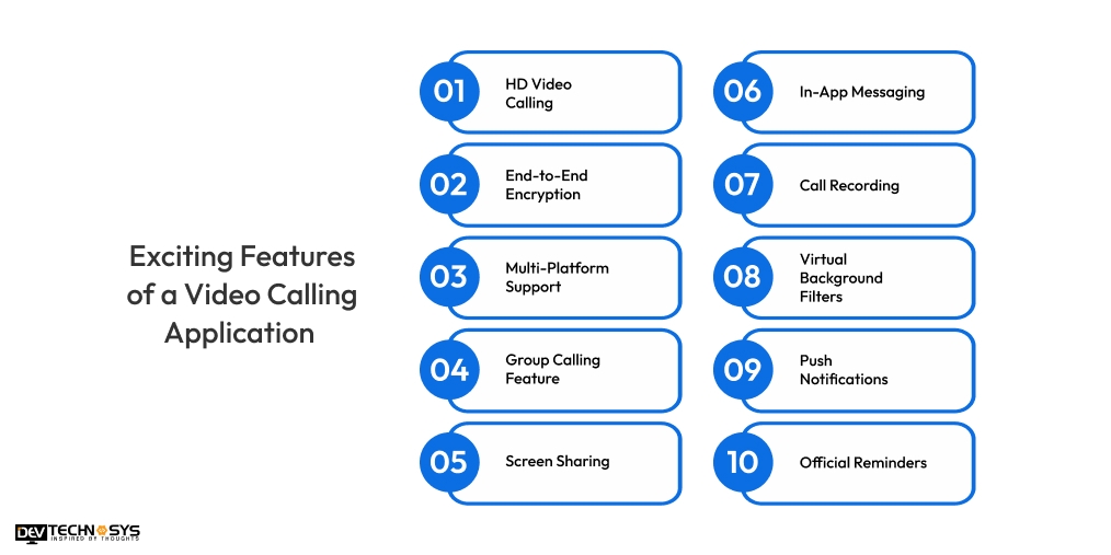Exciting Features of a Video Calling Application