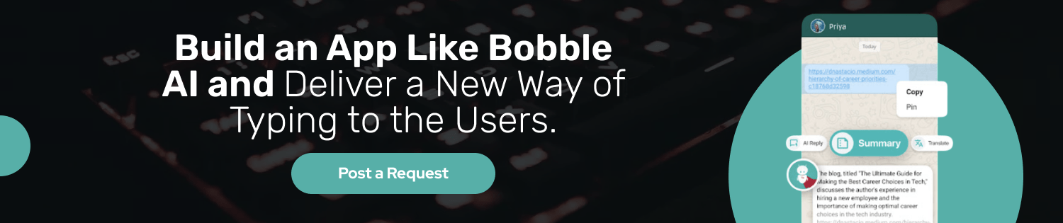 App Like Bobble AI - CTA