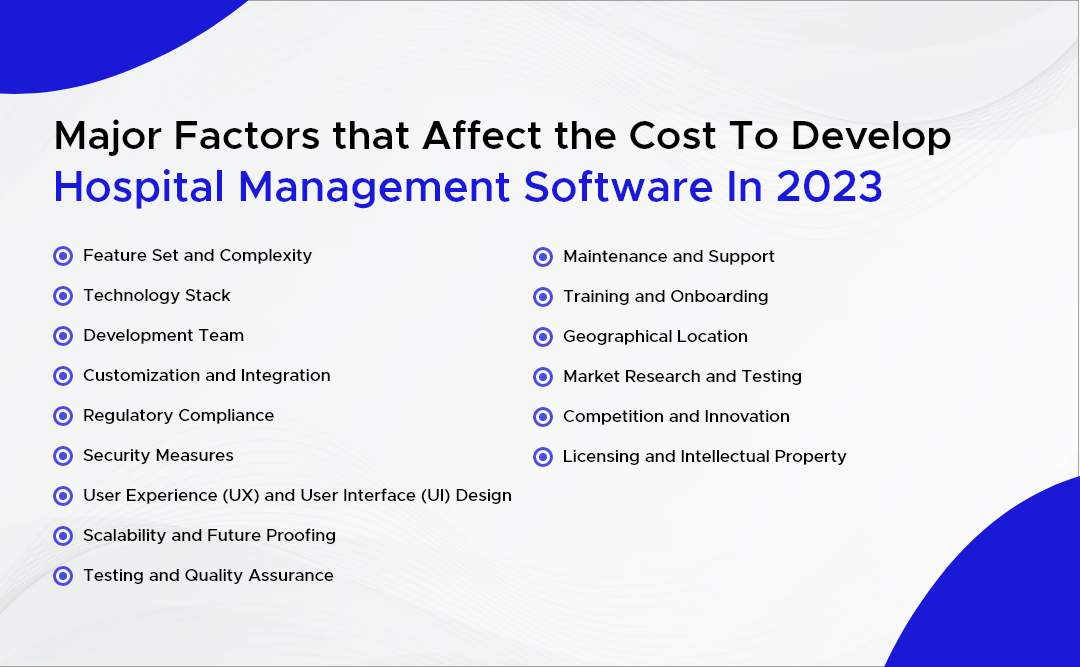 Major Factors that Affect the Cost To Develop Hospital Management Software In 2023