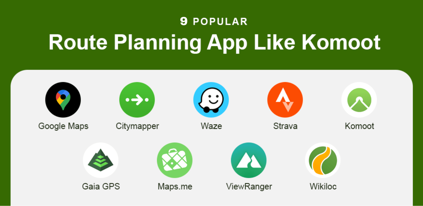9 Popular Route planning app