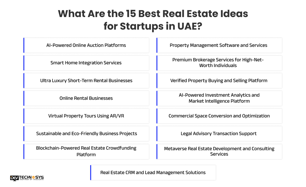 Best Real Estate Ideas for Startups in UAE