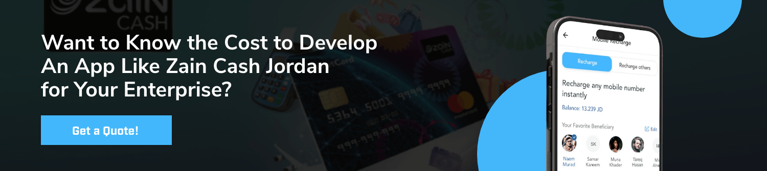CTA for Develop An App Like Zain Cash Jordon