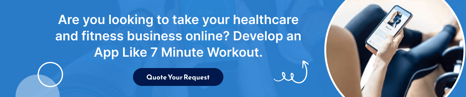 CTA for develop an app like 7 minute workout